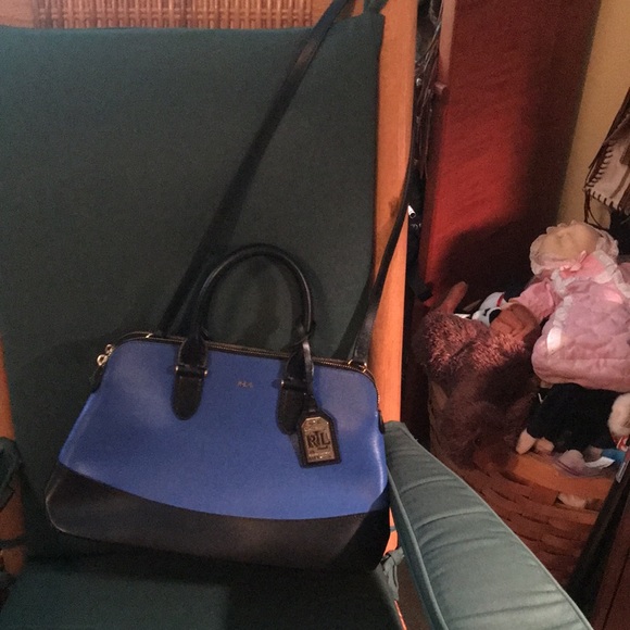 Ralph Lauren blue and black satchel - Picture 3 of 6